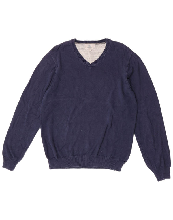 Marks & Spencer Herre Regular Fit V-hals sweater Medium Navy Blue