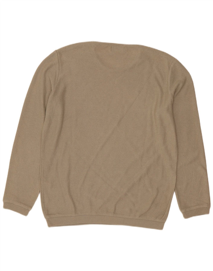 ZARA sweater med rund hals til mænd mellembeige polyester