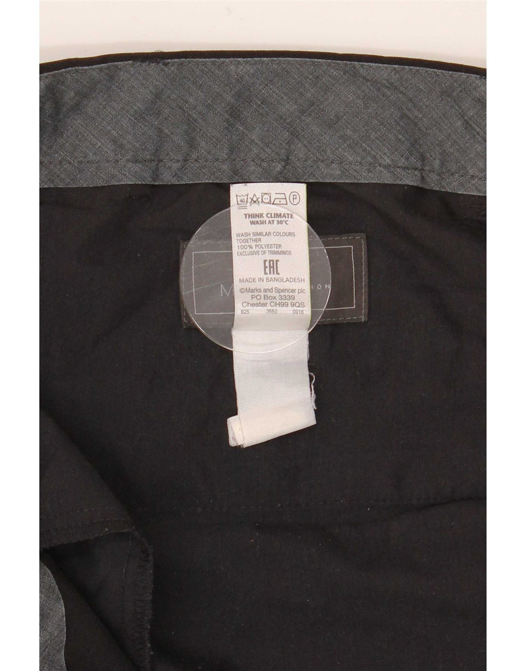 Marks & Spencer Lige jakkesæt til herrebukser W40 L29 sort polyester