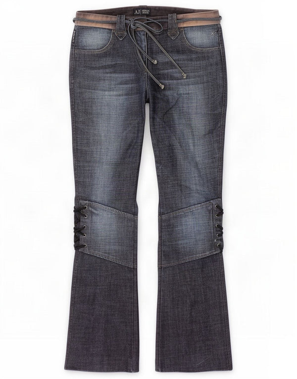 Armani Dame Bootcut Jeans UK 12 Medium W30 L31 Blue Cotton