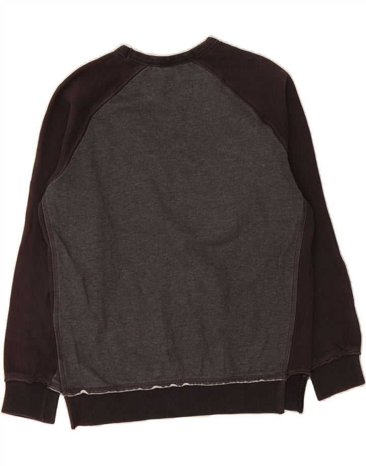 CHAMPION Mens Graphic Sweatshirt Jumper Small Grey Colourblock Vintage Champion and Second-Hand Champion from Messina Hembry 