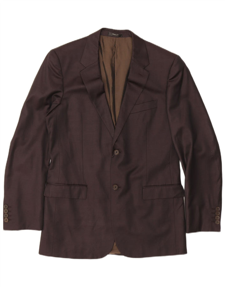 Calvin Klein Herre 2-knaps blazerjakke Large Burgundy New Wool
