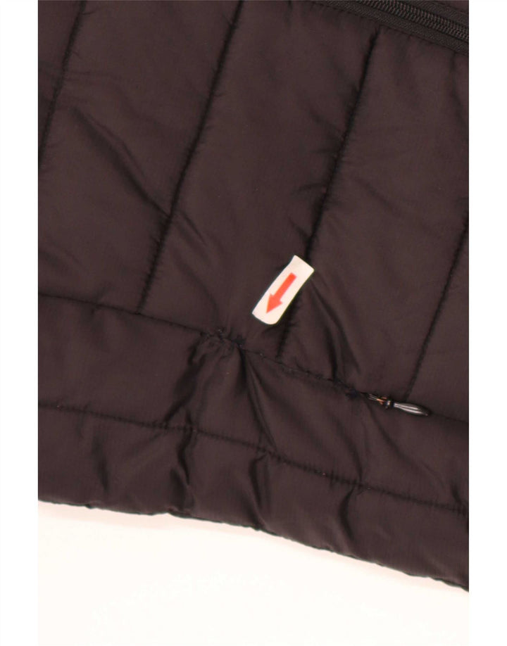 Ellesse Dame Hætte Vendbar Polstret Jakke UK 10 Lille Grå Nylon