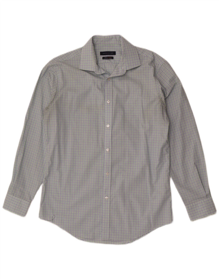 Tommy Hilfiger Herreskjorte str. 15 1/2 Medium Blue Ternet Bomuld