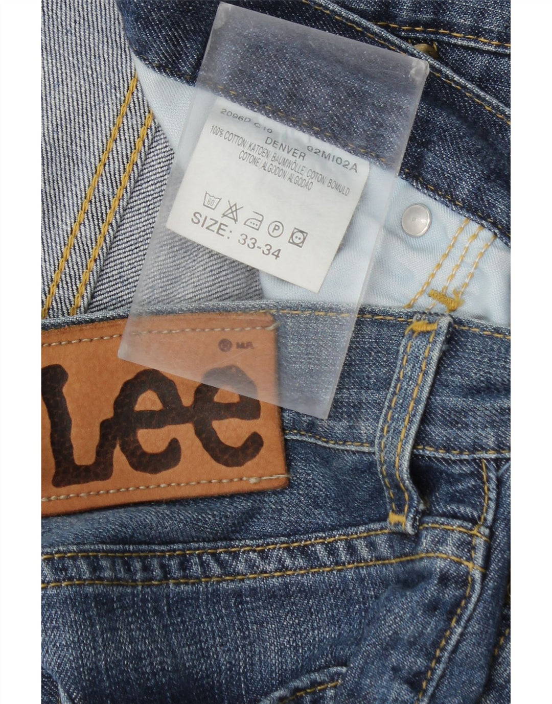 Lee Herre Denver Straight Jeans W33 L29 Blå Bomuld