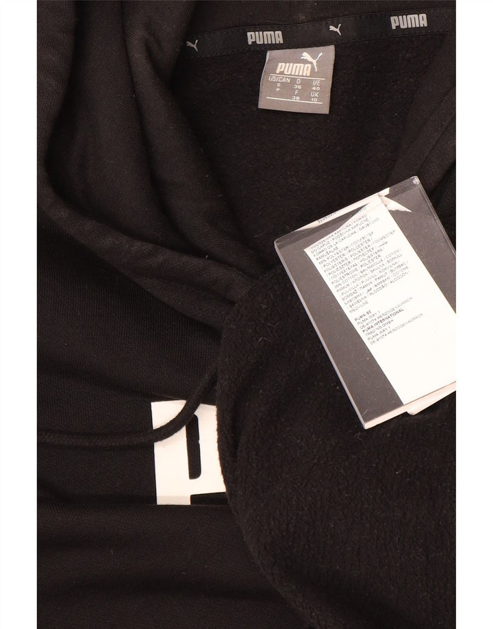 PUMA Grafisk hættetrøje til kvinder UK 10 Lille sort polyester