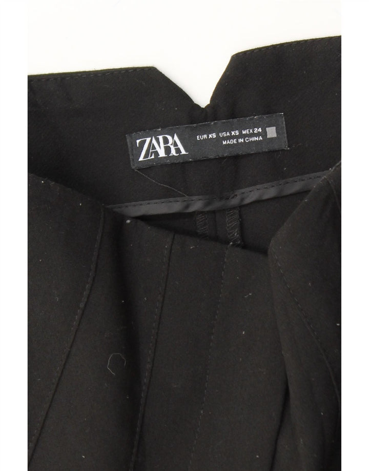 ZARA Womens Slim Casual Trousers XS W24 L26 Black Polyester Vintage Zara and Second-Hand Zara from Messina Hembry 