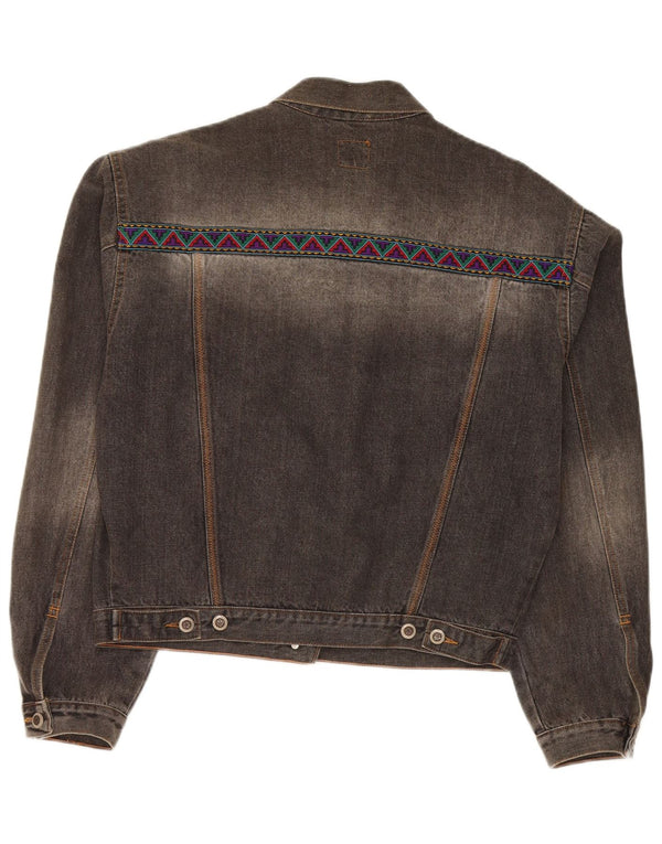 S.Oliver Dame Oversized denimjakke UK 10 Lille Grå Bomuld