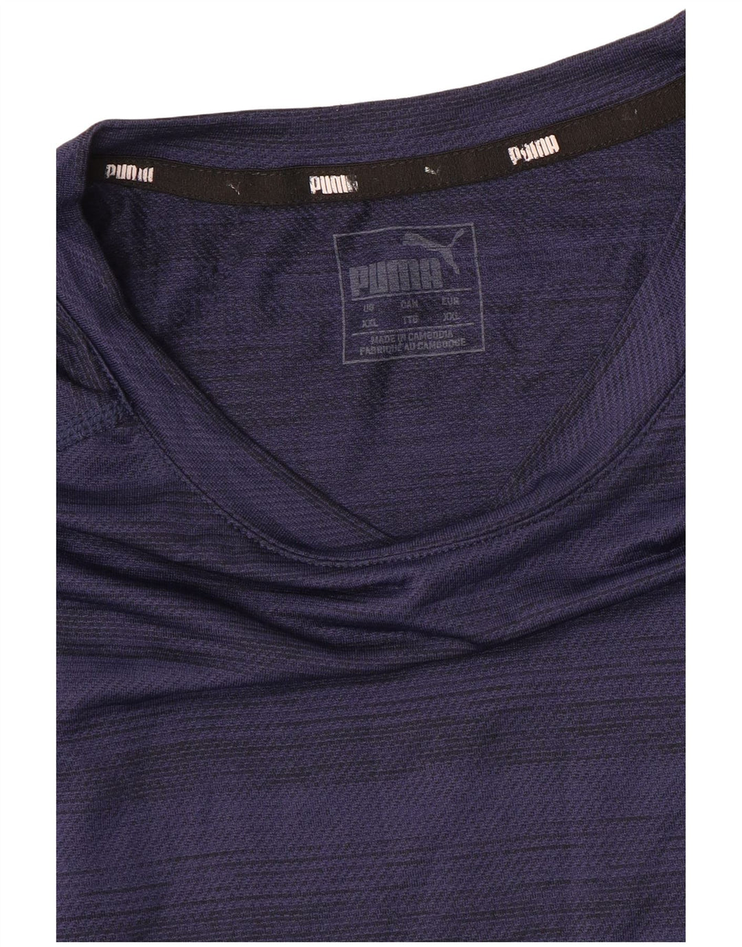 PUMA T-shirt top til mænd 2XL marineblå stribet