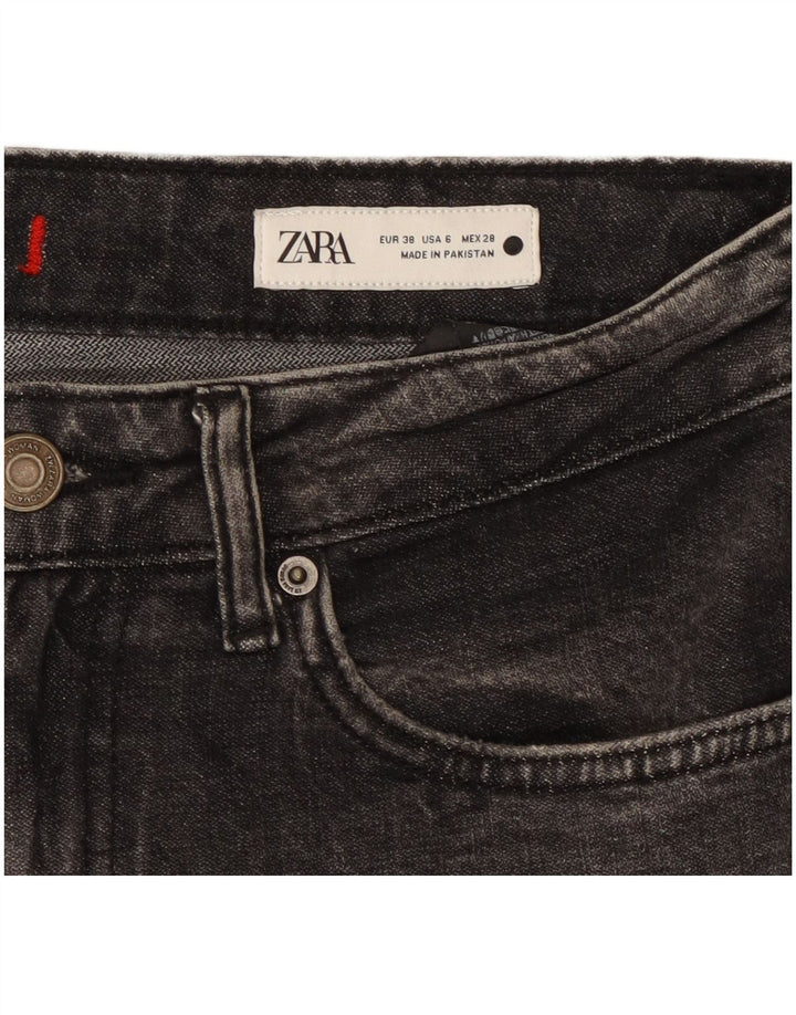 ZARA Straight Jeans til kvinder EU 38 Small W28 L26 Sort