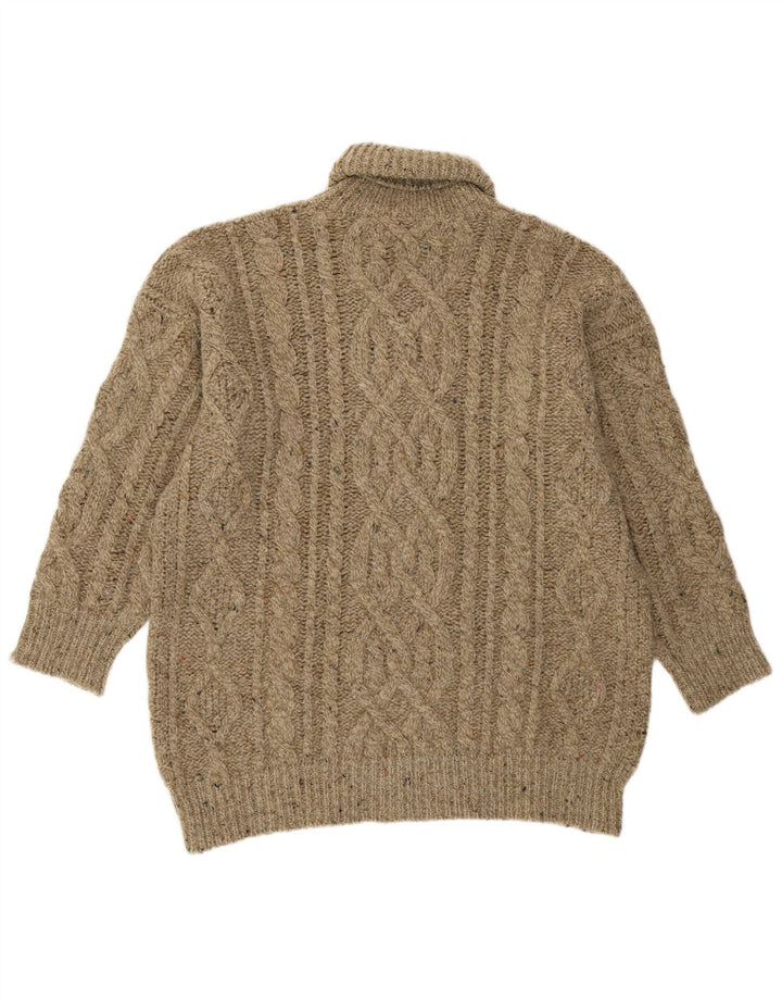 Blues Club Herre Roll Neck Jumper Sweater Stor Beige Uld