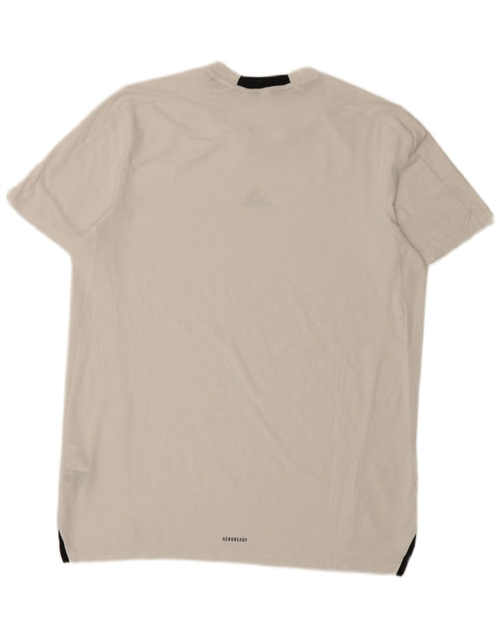Adidas Herre T-Shirt Top Stor Hvid Polyester Sports