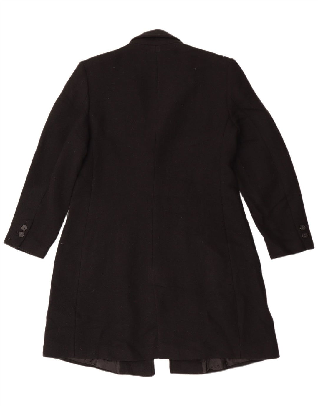 Zara Dame Overfrakke UK 18 XL Sort Uld