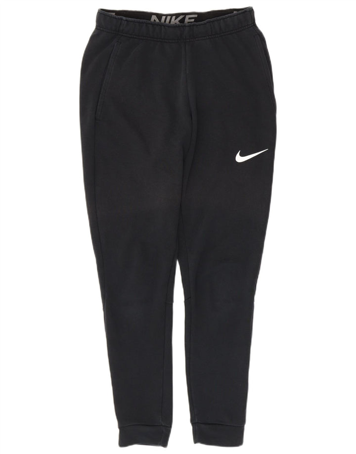 NIKE Herre Dri Fit træningsdragt Bukser Joggers Lille sort bomuld
