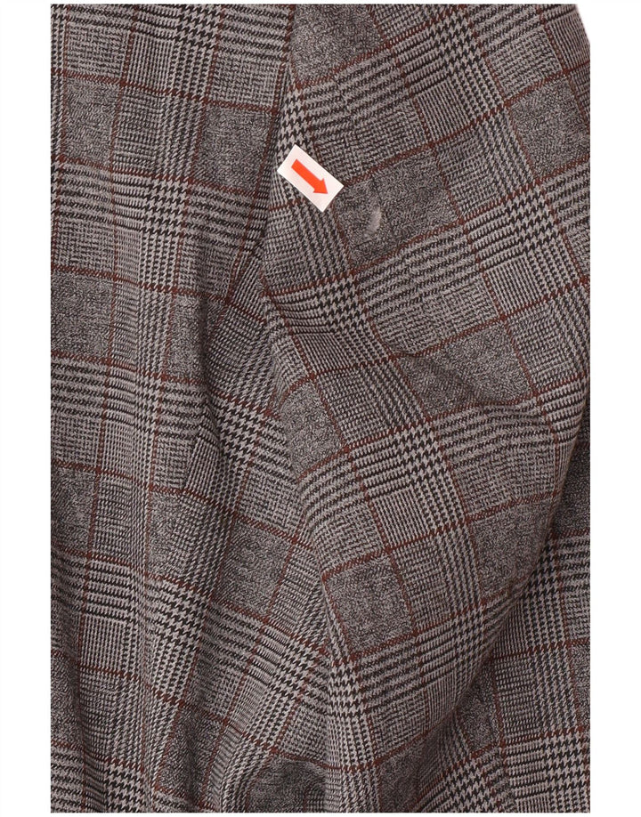 Marks & Spencer Herre 2-knaps blazerjakke UK 46 3XL Grå ternet polyester