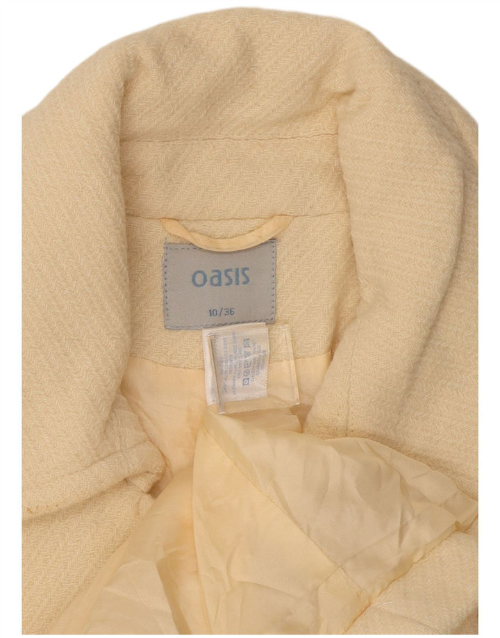 Oasis Dame Overfrakke UK 10 Small Off White Uld