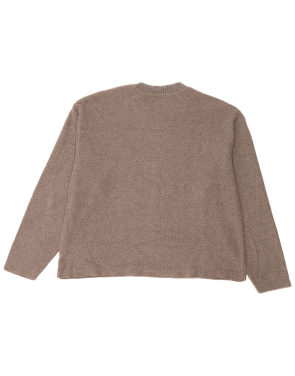Zara Dame Loose Fit Top Langærmet UK 14 Medium Brun Flecked
