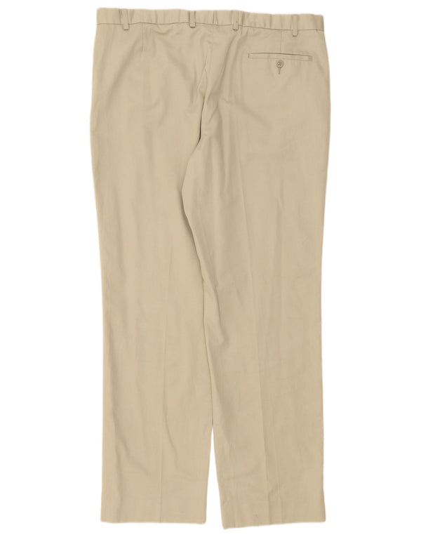 Marks & Spencer Herre Blue Harbor Straight Suit Bukser W40 L33 Beige
