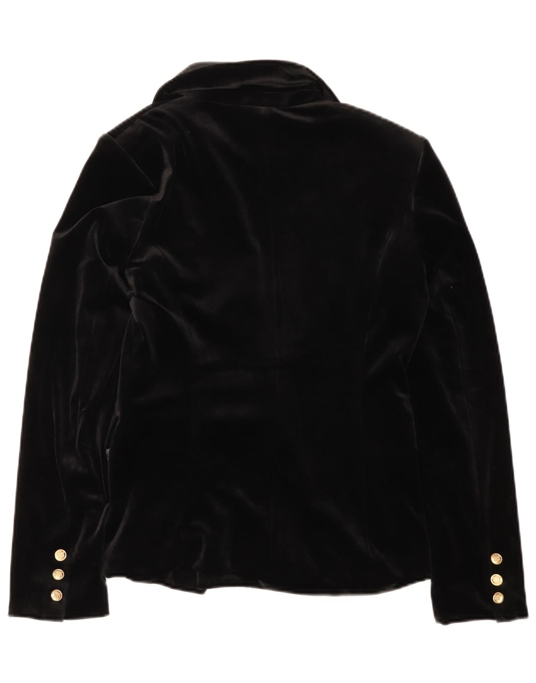 Dame dobbeltradet blazerjakke EU 38 medium sort polyester