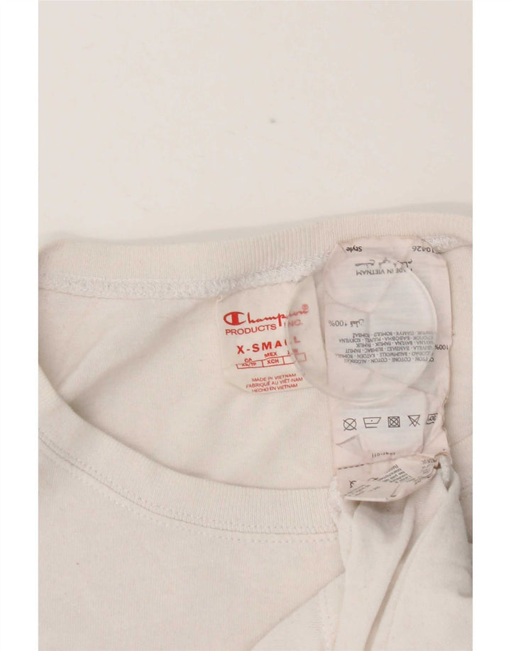 Champion Herre T-Shirt Top XS Hvid Bomuld