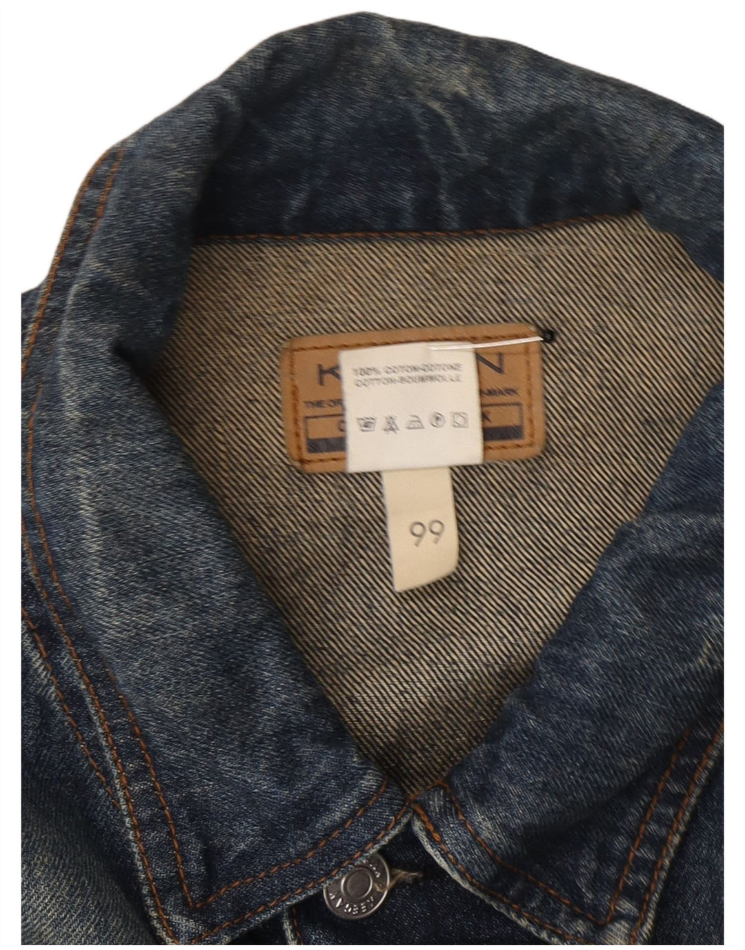 KEEGAN Denimjakke til mænd UK 42 XL Blå Bomuld