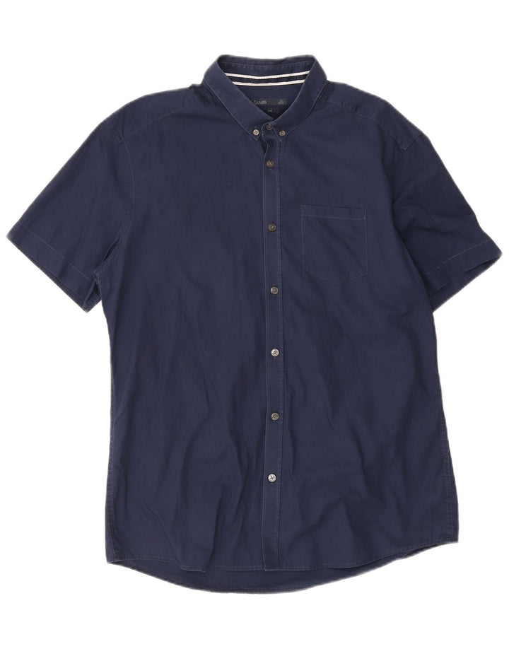 Jules Kortærmet Slim Fit Skjorte til mænd Størrelse 43/44 Large Navy Blue