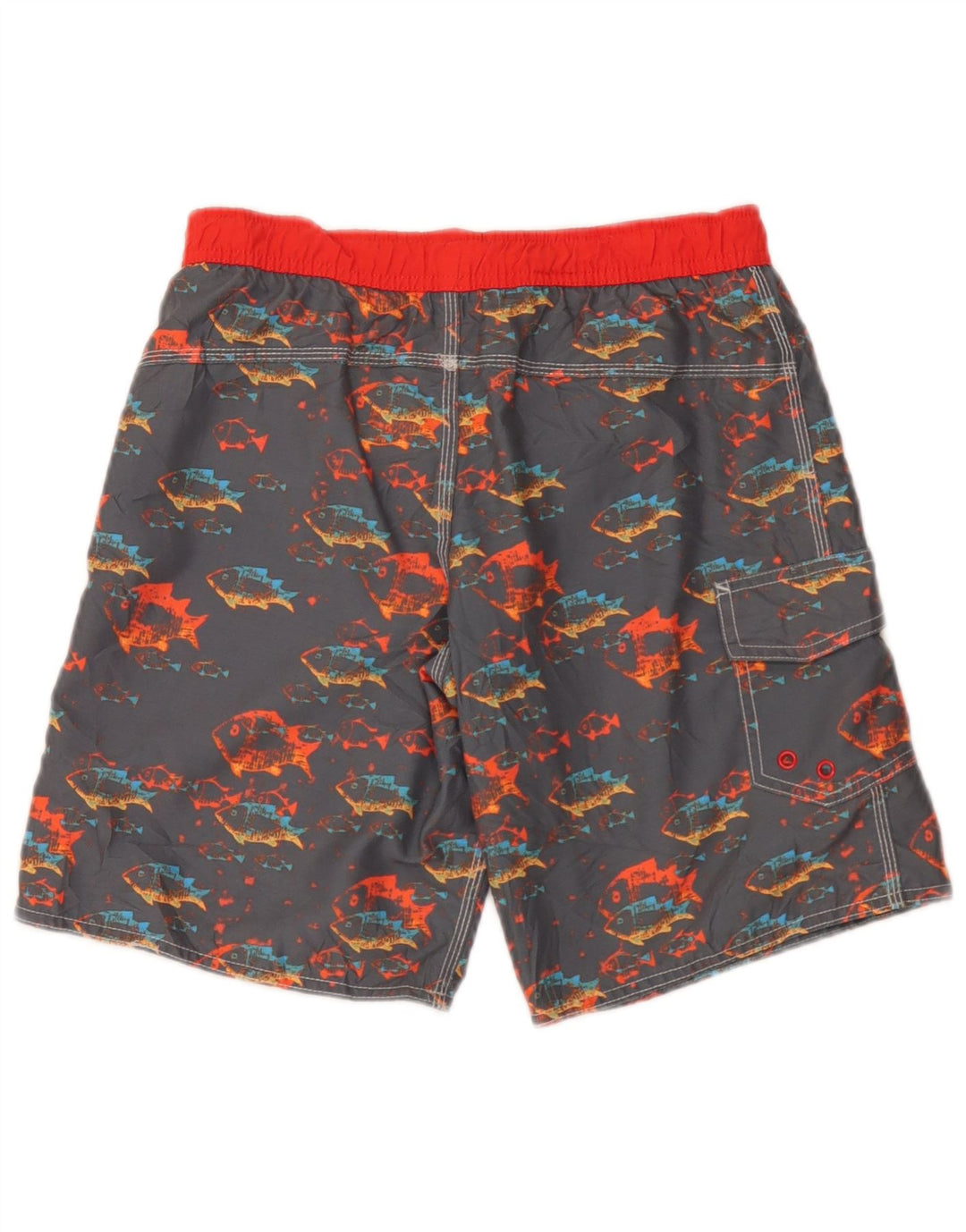 L.L.Bean drenge grafiske svømmeshorts 9-10 år grå polyester