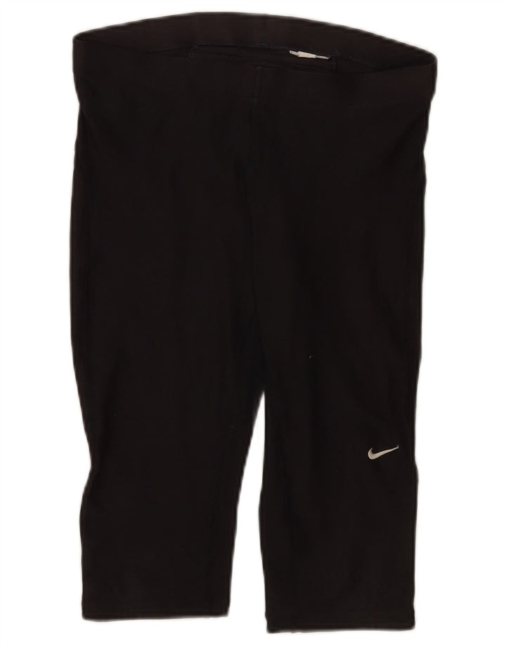 Nike Dame Capri Leggings UK 10-12 Medium Sort Polyester