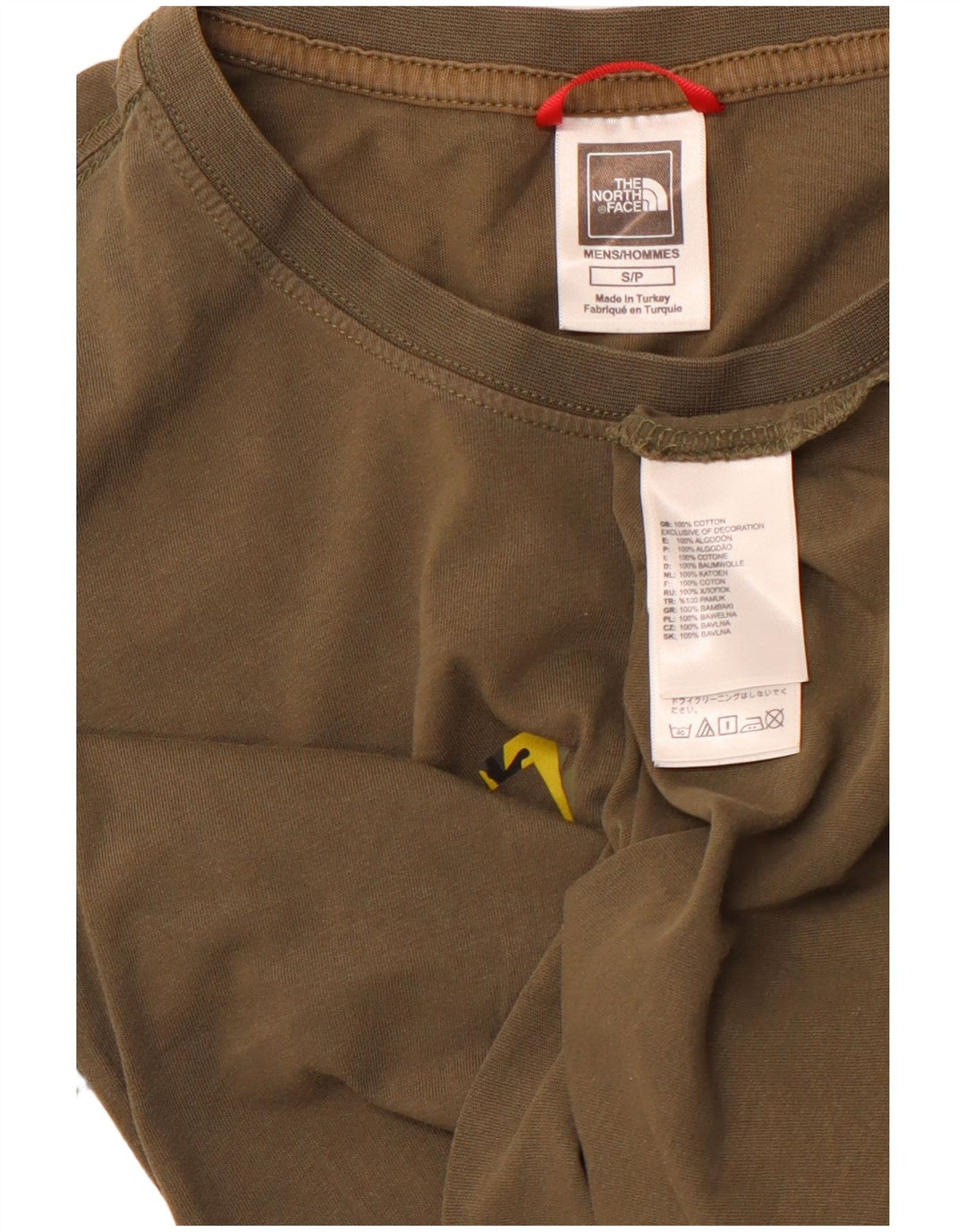 THE NORTH FACE Herre grafisk T-shirt Top Lille Khaki Bomuld