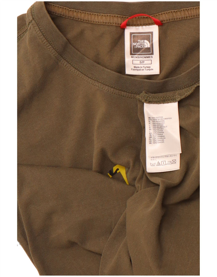 THE NORTH FACE Herre grafisk T-shirt Top Lille Khaki Bomuld