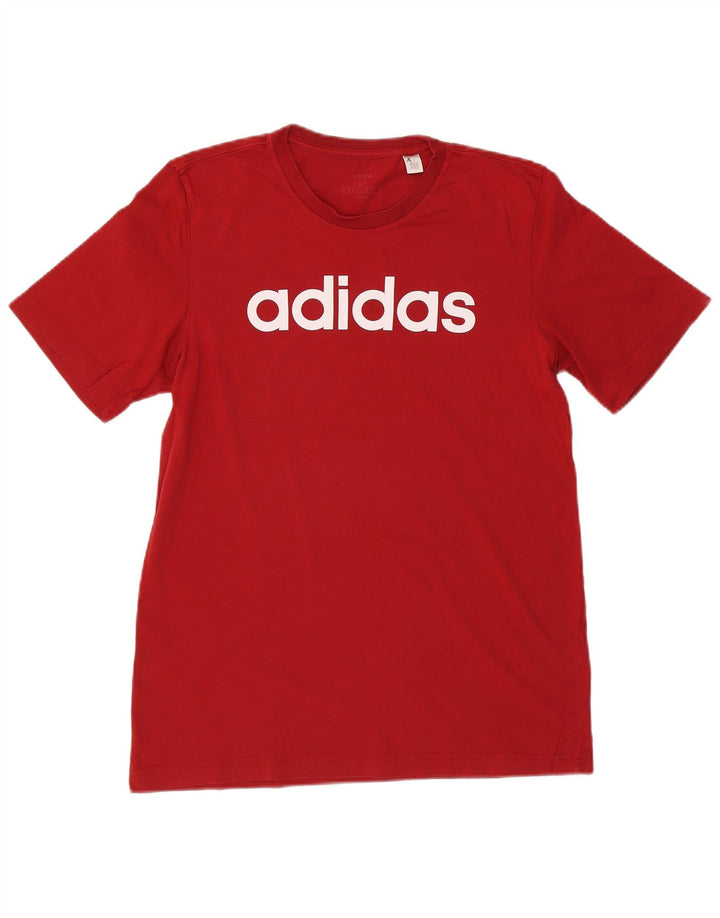 Adidas Herre grafisk T-shirt Top Medium Rød Bomuld