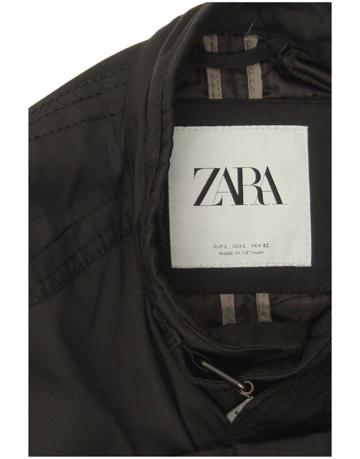 ZARA Mens Utility Jacket UK 40 Large Black