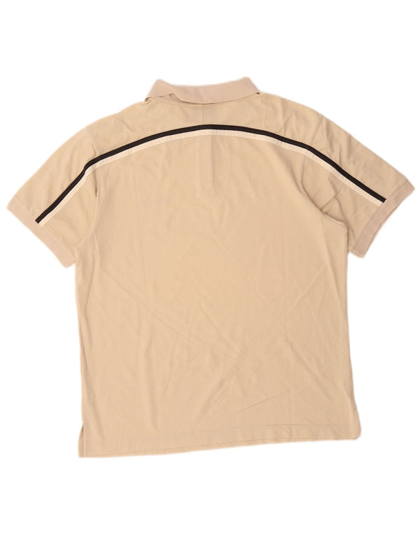 Champion herre poloshirt med lynlåshals Medium Beige Colourblock Bomuld