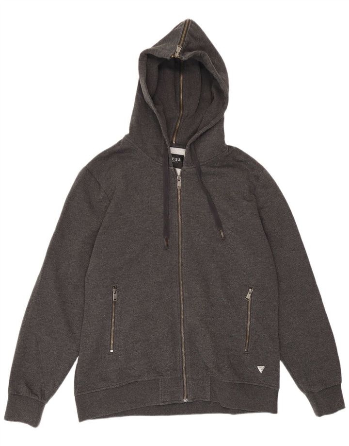 Guess Hættetrøje med lynlås til mænd 2XL Grå polyester