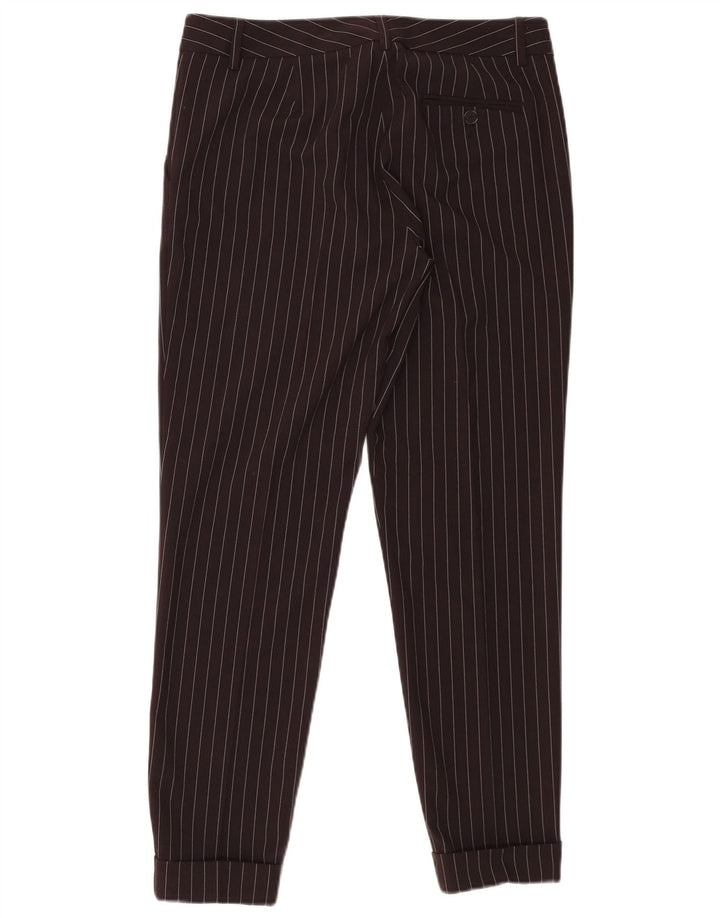 Stefanel Dame Slim Suit Bukser W32 L28 Sort Stribet