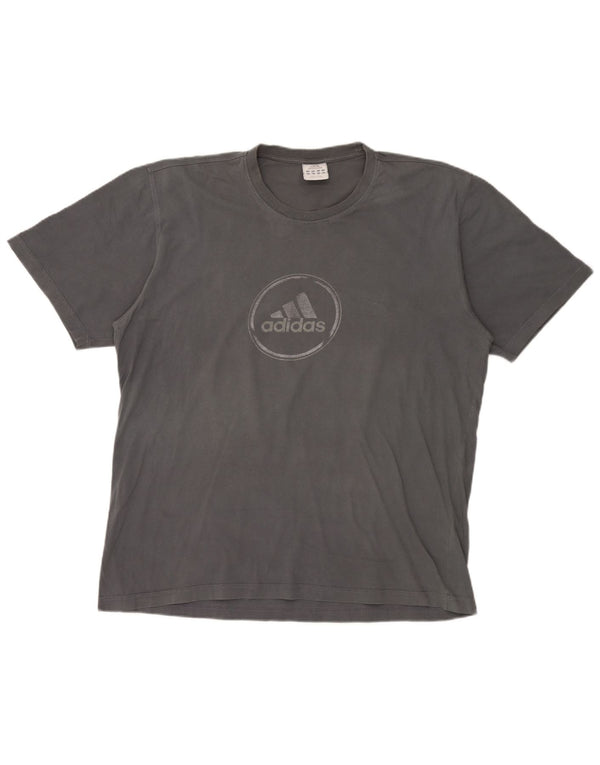 Adidas Herre grafisk T-shirt Top XL Grå Bomuld