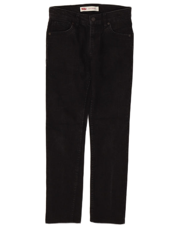 LEVI'S Boys 510 Skinny Jeans 11-12 år W28 L27 sort bomuld