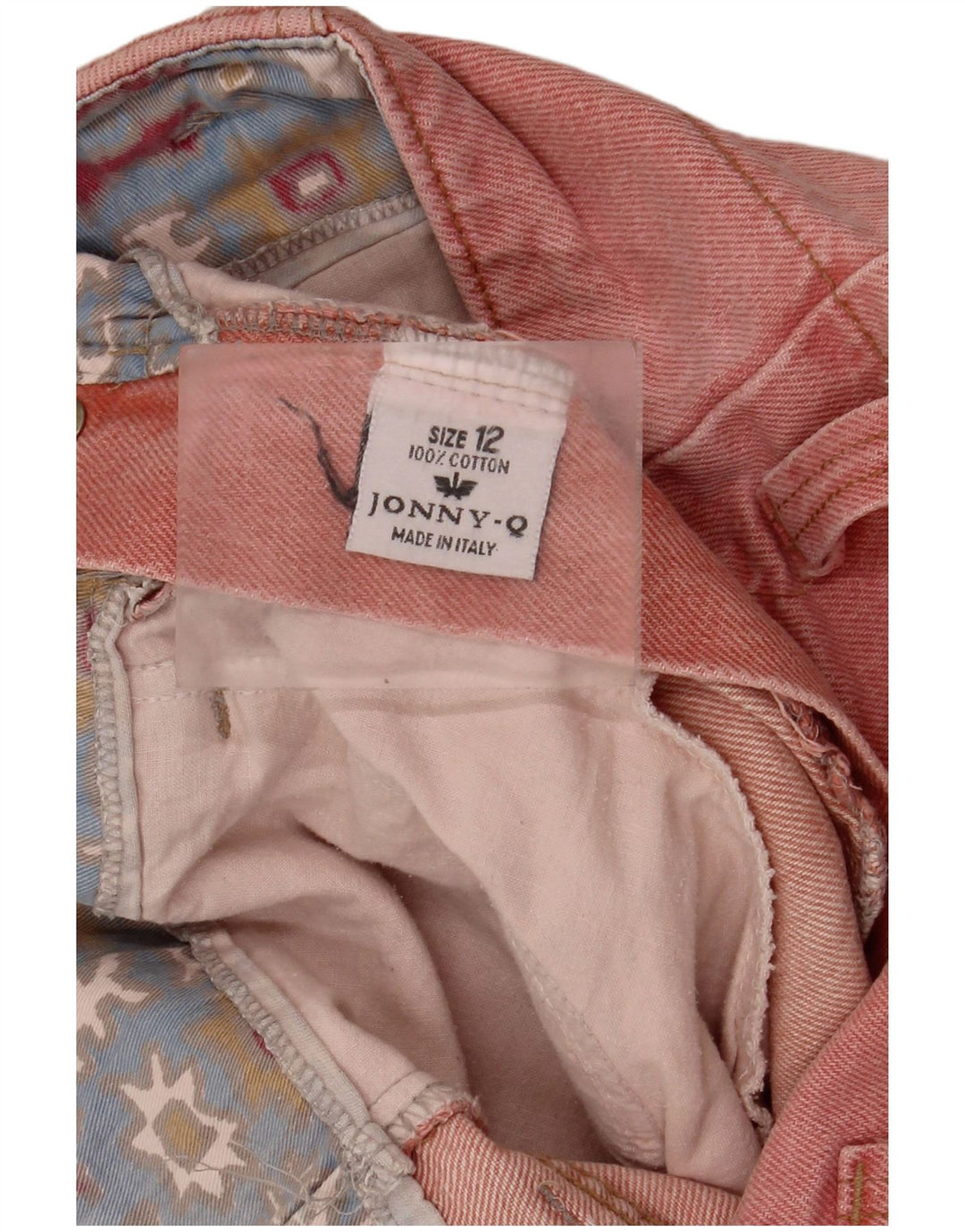 JONNY-Q Kvinder Højtaljede Jeans UK 12 Medium W30 L32 Pink Bomuld