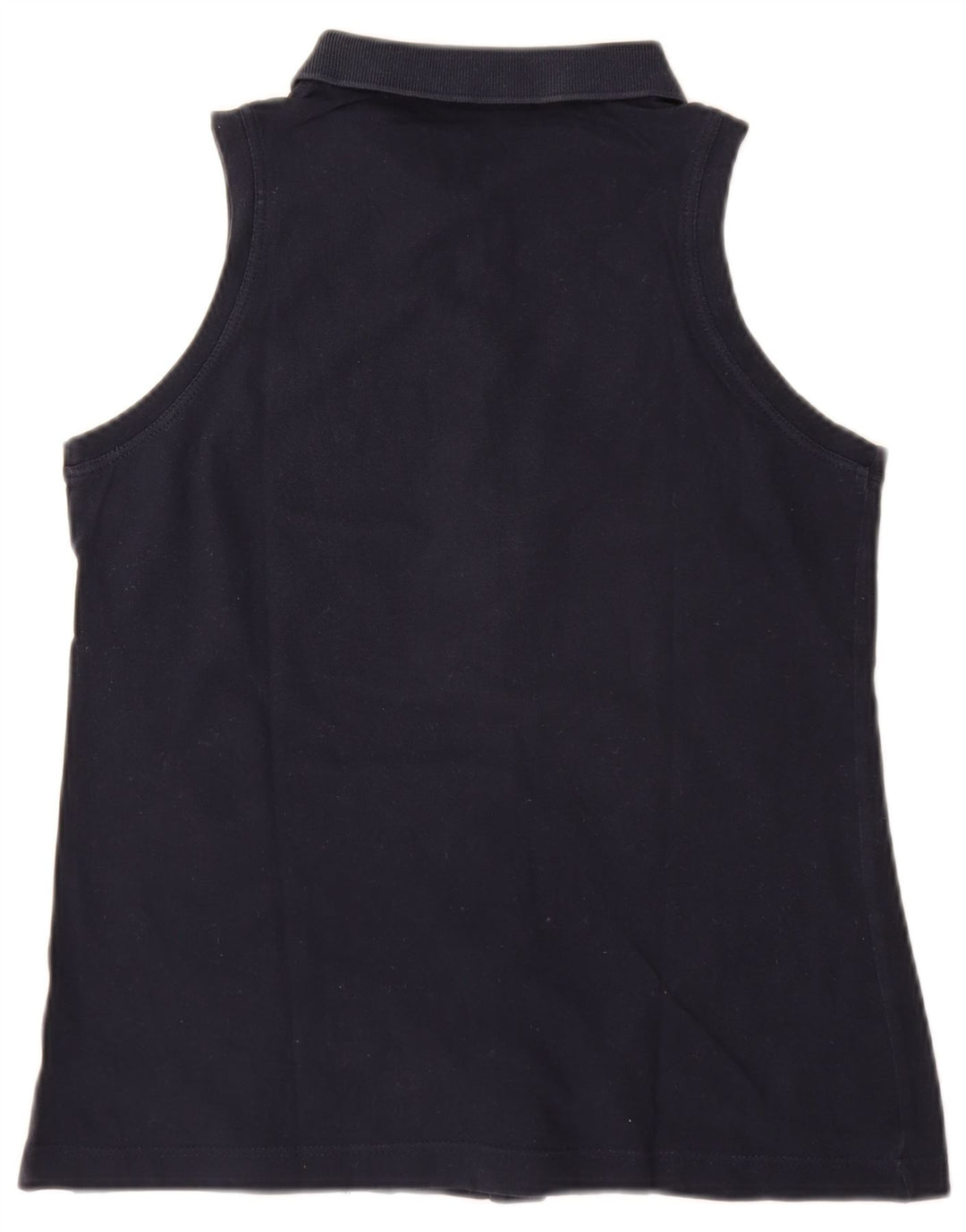 Sergio Tacchini Dame ærmeløs skjorte bluse UK 12 Medium Navy Blue