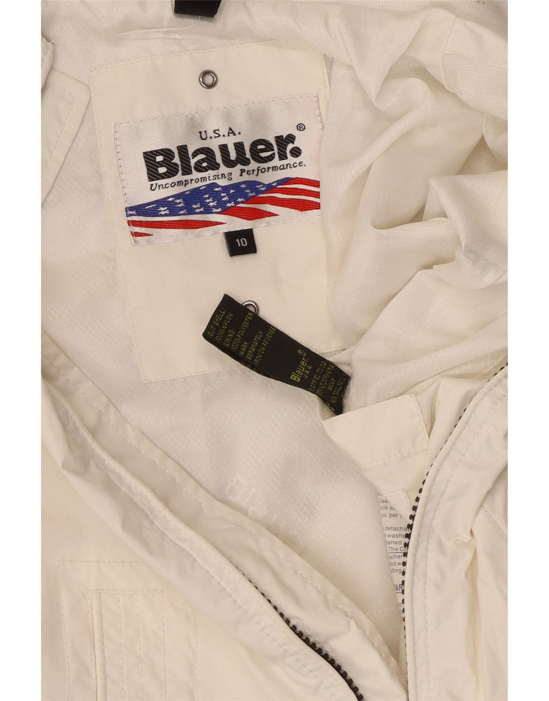 Blauer Girls Graphic Bomber Jacket 9-10 År Hvid Nylon