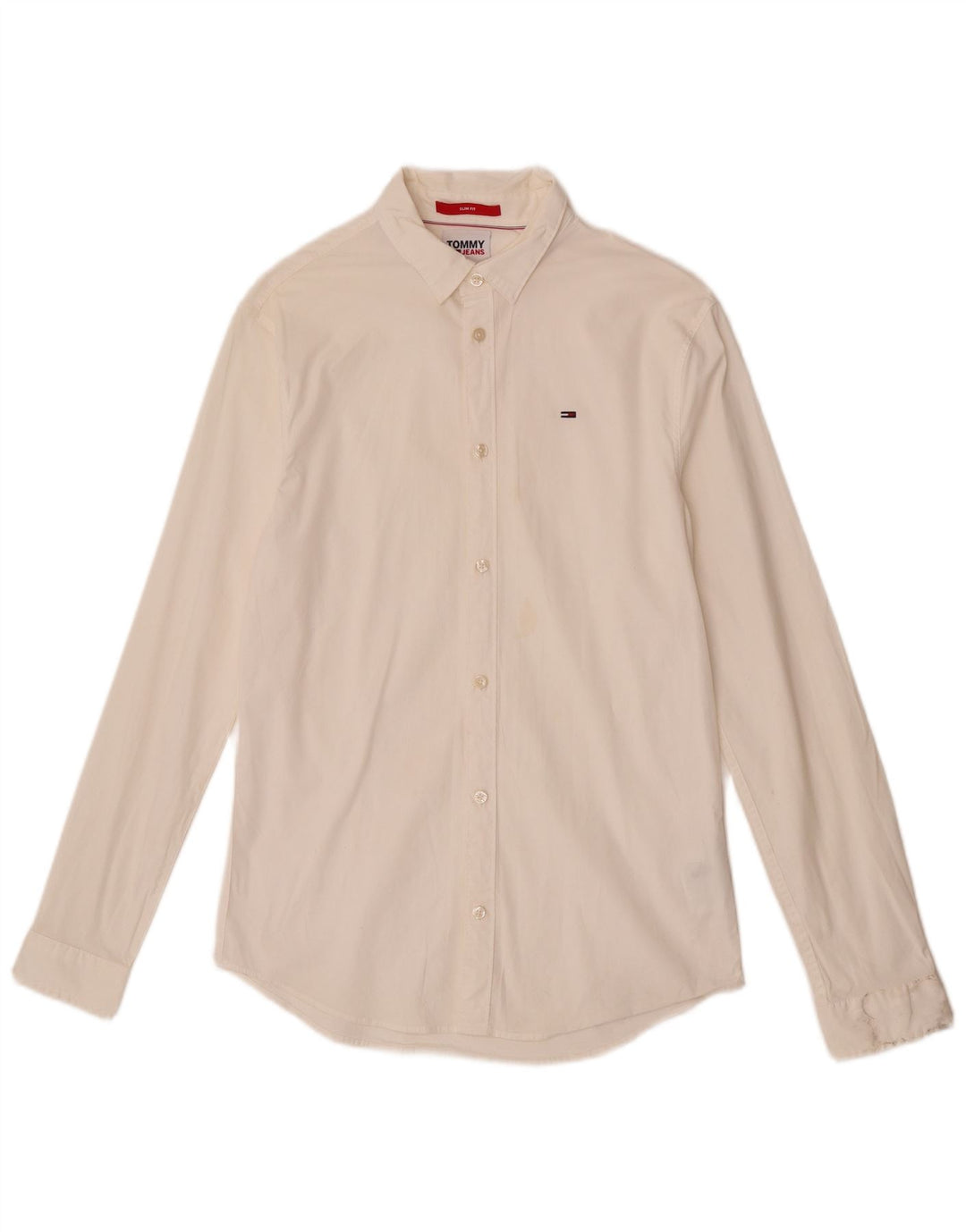 Tommy Hilfiger Herre Slim Fit skjorte Medium Off White Bomuld