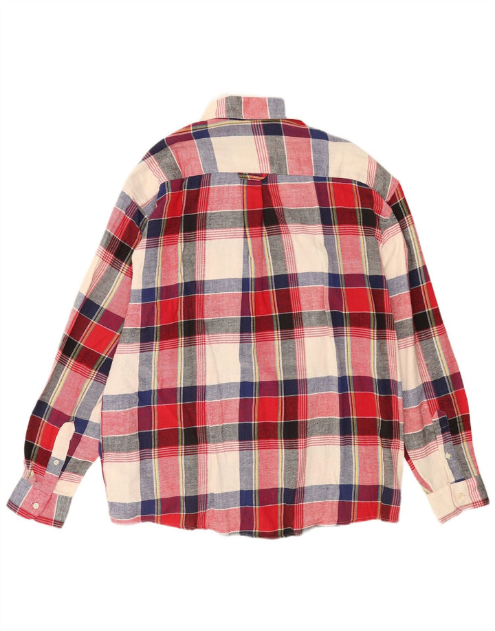 Vintage flannelskjorte til mænd XL flerfarvet ternet bomuld
