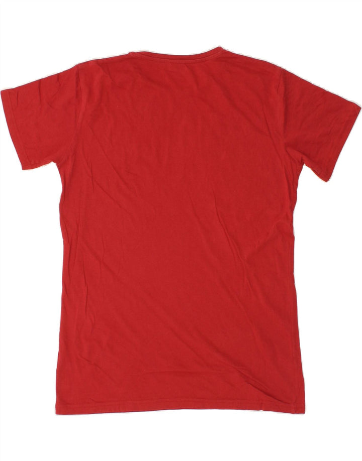 VINTAGE Mens Graphic T-Shirt Top Large Red Cotton Vintage Vintage and Second-Hand Vintage from Messina Hembry 