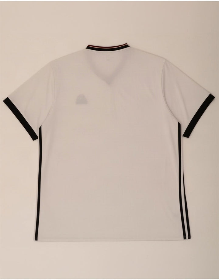 Adidas Herre Climalite T-Shirt Top 2XL Hvid Colourblock Polyester