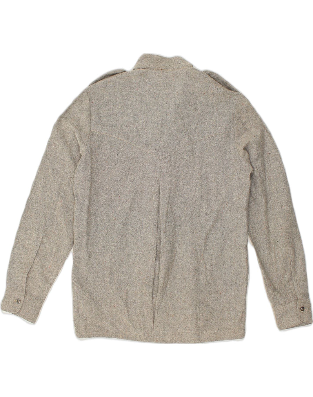 VINTAGE Womens Military Shirt UK 10 Small Grey Polyester | Vintage Vintage | Thrift | Second-Hand Vintage | Used Clothing | Messina Hembry 