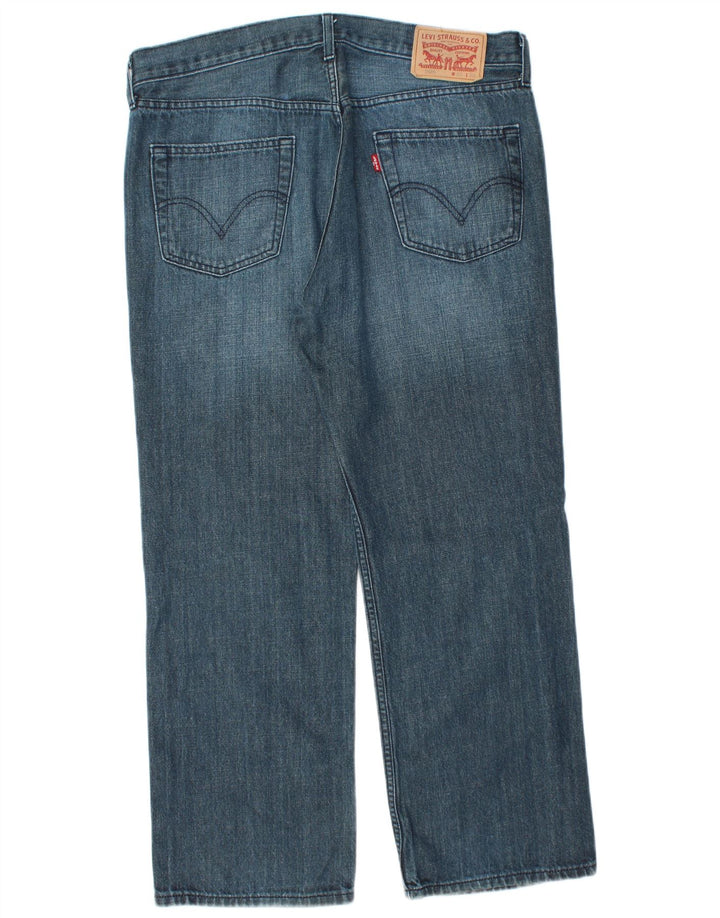 LEVI'S Herre 506 Straight Jeans W36 L28 Blå Bomuld