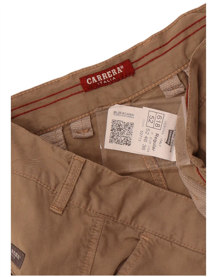 Carrera Herre Cargo Shorts IT 52 XL W36 Beige Bomuld