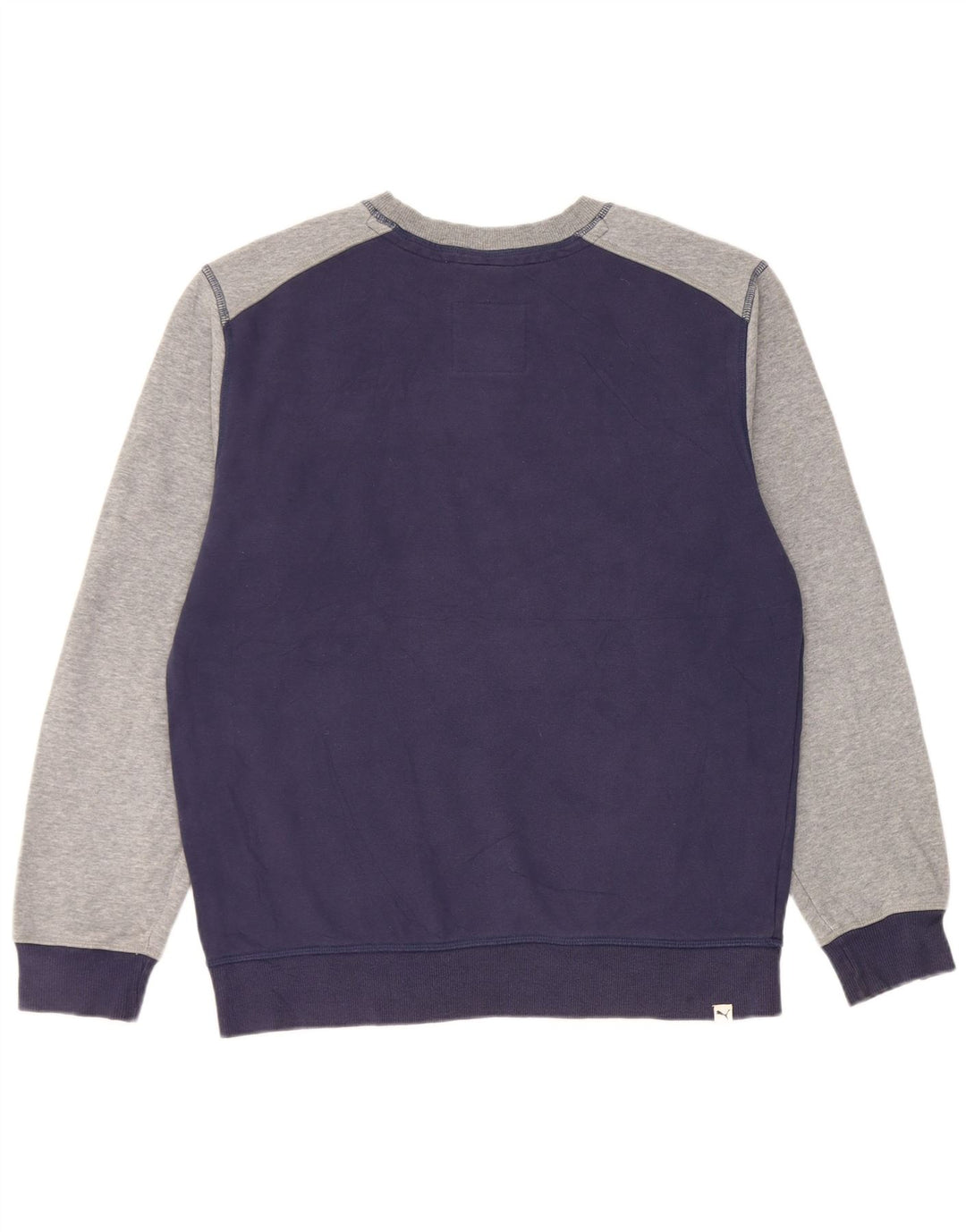 Puma Herre grafisk sweatshirt Jumper Medium Marineblå Colourblock Bomuld