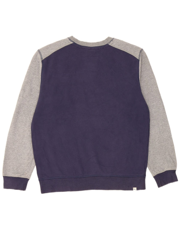 Puma Herre grafisk sweatshirt Jumper Medium Marineblå Colourblock Bomuld