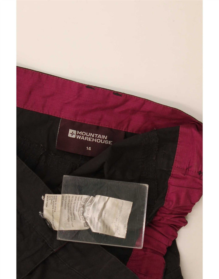 Mountain Warehouse Dame Cargo Shorts UK 14 Large W34 Black Polyester